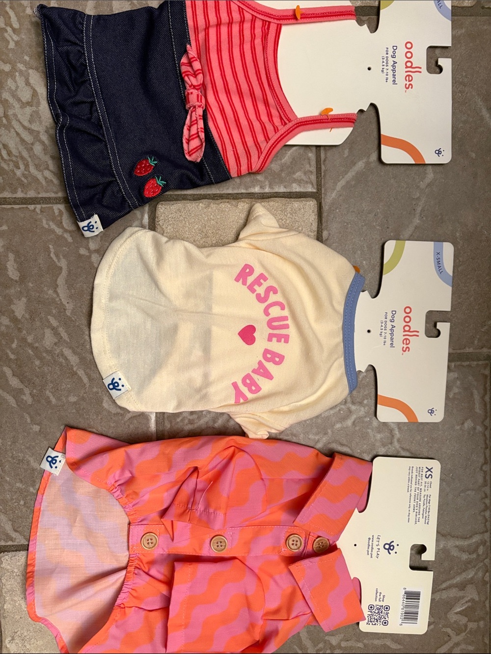 New lot/3 Oodles dog clothing size XS
